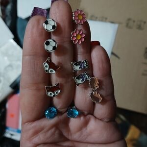 Cute Animal and Flower Stud Earrings Set